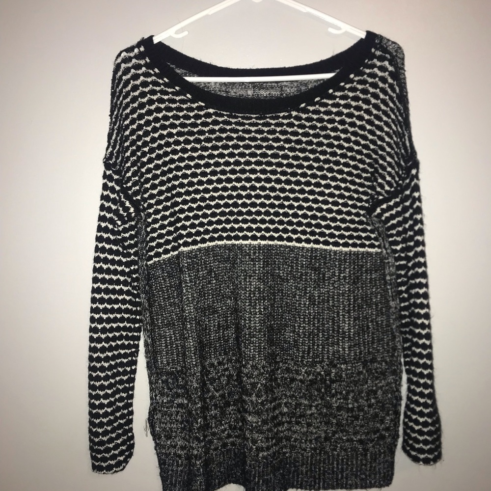 White and Black Sweater